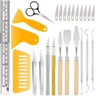 🛠️ optimized 25-piece craft weeding tools set for vinyl, silhouettes, cameos, lettering - craft vinyl tools kit for better results! logo