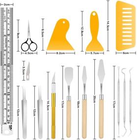 img 3 attached to 🛠️ Optimized 25-Piece Craft Weeding Tools Set for Vinyl, Silhouettes, Cameos, Lettering - Craft Vinyl Tools Kit for Better Results!