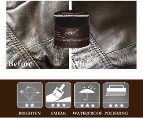 img 1 attached to 🛋️ Revive & Repair: Dark Brown Leather Recoloring Balm, Cream & Repair Kit for Couches, Car Seats, Boats & Coats