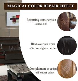 img 2 attached to 🛋️ Revive & Repair: Dark Brown Leather Recoloring Balm, Cream & Repair Kit for Couches, Car Seats, Boats & Coats