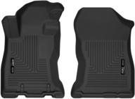 🚗 husky liners 54731: premium x-act contour front floor mats for 2019 subaru forester logo