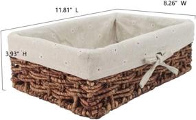 img 1 attached to Natural Corn Leaves Storage Bins by KINGWILLOW - Rectangular Basket for Arts, Crafts, and Organization