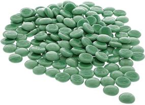 img 2 attached to 🟢 Green Glass Pebbles: 400 Pieces Vase Fillers for Decorative Arrangements