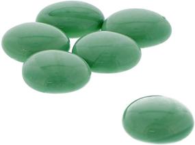 img 1 attached to 🟢 Green Glass Pebbles: 400 Pieces Vase Fillers for Decorative Arrangements
