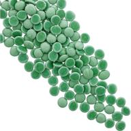 🟢 green glass pebbles: 400 pieces vase fillers for decorative arrangements logo