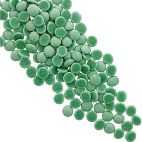 img 4 attached to 🟢 Green Glass Pebbles: 400 Pieces Vase Fillers for Decorative Arrangements
