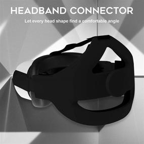 img 3 attached to 🎮 Гамбургерный ремень Seltureone: совместимый с Oculus Quest 2, замена для Elite Strap, регулируемый и комфортный с головным подушкой для гарнитуры Quest 2 - черный.