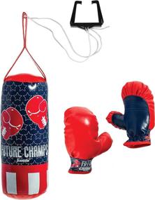 img 4 attached to 🥊 Franklin Sports Mini Boxing Set for Kids - Includes Kids’ Boxing Gloves, Punching Bag & Door Jam Bracket with Adjustable Rope - 4.75 x 4.75 x 12 inches