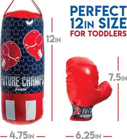 img 3 attached to 🥊 Franklin Sports Mini Boxing Set for Kids - Includes Kids’ Boxing Gloves, Punching Bag & Door Jam Bracket with Adjustable Rope - 4.75 x 4.75 x 12 inches