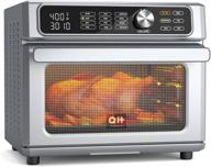 12-in-1 air fryer combo toaster oven: digital convection, dehydrator for chicken, pizza, and cookies. large 24 qt countertop stainless steel oven with 100 online recipes - 1700w логотип