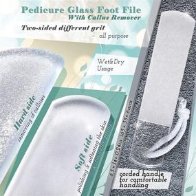 img 2 attached to 🦶 Gladzy Genuine Czech Glass Foot File - Effective Callus Remover, Professional Pedicure & Spa Scrubber for Rough Skin, Premium Toenail and Heels Care, Etched Surface with Varying Grit, EU Quality - Large Size