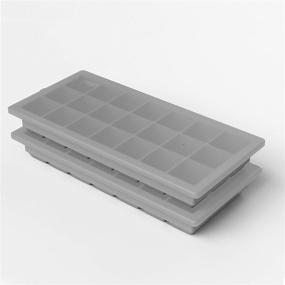 img 3 attached to 🧊 glacio Covered Small Ice Cube Silicone Trays - Flexible Ice Molds with Lids - Set of 2