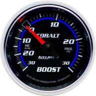 🔋 auto meter 6103 cobalt mechanical boost/vacuum gauge: precise and reliable 2.3125 in. performance meter logo