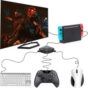 img 1 attached to 🎮 Ultimate Gaming Keyboard and Mouse Adapter: Nintendo Switch, PS4, Xbox One, PS3, Xbox 360