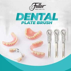 img 3 attached to Fuller Brush Dental Plate Brush - Efficient Denture Cleaner for Men & Women - Soft & Stiff Bristles - Hygienic & Flexible (1-Count)