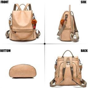 img 3 attached to 👜 Women's Fashion Backpack Handbags & Wallets: Shoulder Leather Anti-Theft Bags