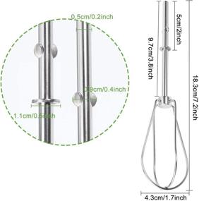 img 1 attached to Turbo Beaters for KitchenAid Hand Mixer - TOOLACC W10490648: 🔧 Perfect for Blending Soups, Smoothies, Shakes, Egg Whites. Replaces KHM2B, AP5644233, PS4082859