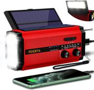 📻 emergency radio hand crank solar 5000mah: noaa weather radio, am fm survival radio logo