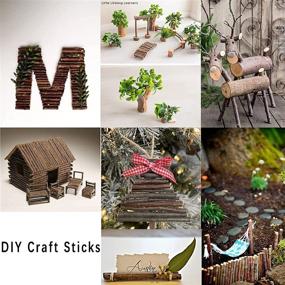 img 3 attached to 🌿 Natural Wood Sticks Twigs for Crafts - Mini Log Tree Bark DIY Rustic Home Decoration, Wood Stems, Vase Filler, Loose Parts Play Materials, Brown