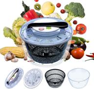 mrt pro large 4.5 quart multifunction salad spinner - bpa free, manual crank handle & locking design for quick drying and draining fruits and vegetables - lettuce spinner logo