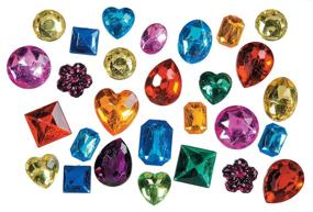 img 4 attached to 💎 Dazzling Darice Rhinestones: Assorted Colors & Shapes in a 1lb Pack