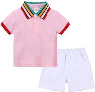 👕 boys' clothing sets: little summer outfits t-shirt clothes logo