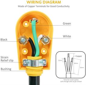 img 1 attached to 🔌 SnowyFox 30 Amp RV Male Replacement Plug - Robust 30 Amp RV Plug Receptacle with User-Friendly Grip Handle, Crafted for Wire Compatibility