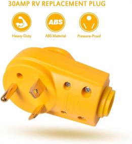 img 3 attached to 🔌 SnowyFox 30 Amp RV Male Replacement Plug - Robust 30 Amp RV Plug Receptacle with User-Friendly Grip Handle, Crafted for Wire Compatibility