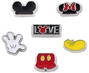 img 1 attached to Captivating Set of 6 Floating Charms for Locket Pendant - Love Mickey Theme