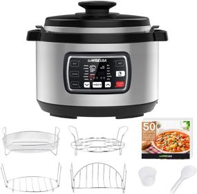 img 4 attached to GoWISE USA GW22709 Ovate 9.5-Qt 12-in-1 Electric Pressure Cooker Oval: Slow Cook, 🥘 Rice, Yogurt, Egg, Saute, Steamer & More! Includes Accessories & Recipes - Stainless Steel