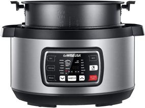 img 1 attached to GoWISE USA GW22709 Ovate 9.5-Qt 12-in-1 Electric Pressure Cooker Oval: Slow Cook, 🥘 Rice, Yogurt, Egg, Saute, Steamer & More! Includes Accessories & Recipes - Stainless Steel