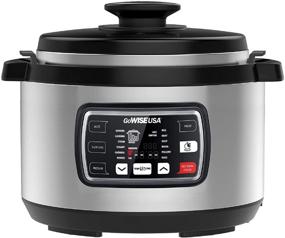 img 3 attached to GoWISE USA GW22709 Ovate 9.5-Qt 12-in-1 Electric Pressure Cooker Oval: Slow Cook, 🥘 Rice, Yogurt, Egg, Saute, Steamer & More! Includes Accessories & Recipes - Stainless Steel