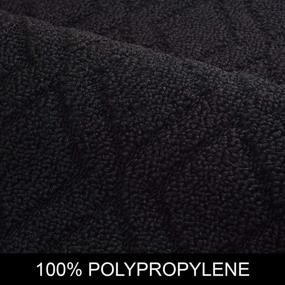 img 3 attached to 🖤 High-Quality 48x20 Inch/30X20 Inch Kitchen Rug Mats: 100% Polypropylene, Non-Slip, Machine Washable - Black