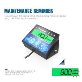 img 2 attached to 🔧 Digital Engine Hour Meter with Backlight and Inductive Tachometer for Motorcycle, Marine, Glider, ATV, Snow Blower, Lawn Mower, Jet ski, and Pit Bike – Maintenance Reminder Included