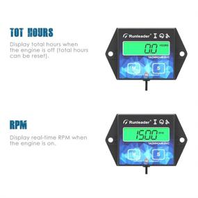 img 3 attached to 🔧 Digital Engine Hour Meter with Backlight and Inductive Tachometer for Motorcycle, Marine, Glider, ATV, Snow Blower, Lawn Mower, Jet ski, and Pit Bike – Maintenance Reminder Included