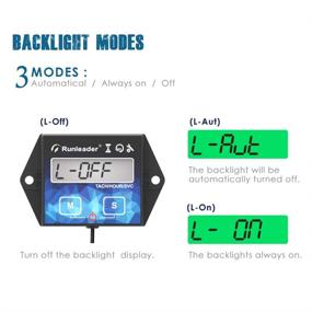 img 1 attached to 🔧 Digital Engine Hour Meter with Backlight and Inductive Tachometer for Motorcycle, Marine, Glider, ATV, Snow Blower, Lawn Mower, Jet ski, and Pit Bike – Maintenance Reminder Included