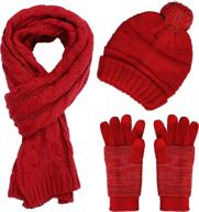 scarf hat gloves set women outdoor recreation for climbing logo