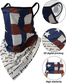 img 1 attached to Stay Cool and Protected: 8 Piece Face Cover Scarf Bandana with Ear Loops - Unisex Cooling Neck Gaiters Scarf Shield in 8 Stylish Designs