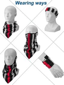 img 2 attached to Stay Cool and Protected: 8 Piece Face Cover Scarf Bandana with Ear Loops - Unisex Cooling Neck Gaiters Scarf Shield in 8 Stylish Designs