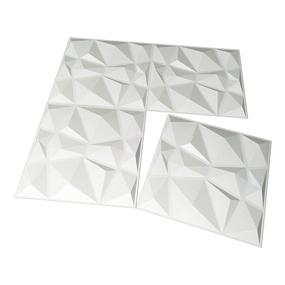 img 1 attached to 🏢 Art3d Textures 3D Wall Panels White Diamond Design: Enhance Your Space with 12 Tiles, 32 Sq Ft (PVC)