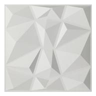 🏢 art3d textures 3d wall panels white diamond design: enhance your space with 12 tiles, 32 sq ft (pvc) логотип