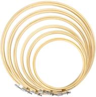 🧵 caydo 6-piece bamboo embroidery hoop set - circle cross stitch hoop rings, 4 to 10 inches - ideal for embroidery and cross stitch projects logo