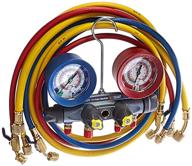 🌡️ yellow jacket 46013 brute ii test and charging manifold: f/c, red/blue gauge, psi, r-22/404a/410a - a comprehensive solution logo