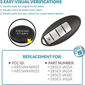 img 2 attached to Бесключевой брелок Keyless2Go Proximity для Nissan & Infiniti KR55WK48903 KR55WK49622 (2 шт) - эффективная замена