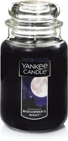img 4 attached to 🕯️ Yankee Candle Midsummer's Night Large Jar Candle - Black