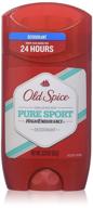 🌬️ pack of 6 old spice pure sport solid deodorant, 2.25 ounce logo