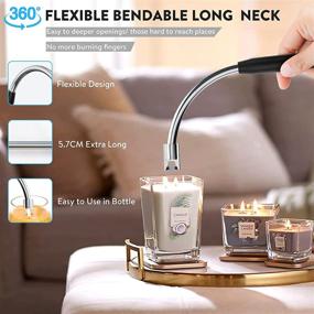 img 3 attached to 🔥 Peakally 2021 Upgraded USB Rechargeable Electric Arc Candle Lighter for Home, Gas Stove, BBQ, Fireworks, Grill, Camping - Windproof, Long Necks, Flameless, with Security Lock - Easy to Use