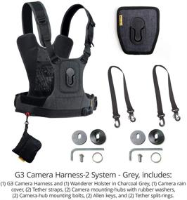 img 2 attached to 📷 Cotton Carrier G3: Dual Camera Harness for 2 Cameras (Gray)