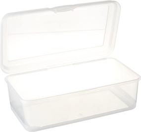 img 1 attached to 📦 Sterilite Flip Storage Box 1 Pack - 13 1/8in L x 7 5/8in W x 4 1/2in H, Clear