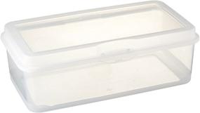 img 2 attached to 📦 Sterilite Flip Storage Box 1 Pack - 13 1/8in L x 7 5/8in W x 4 1/2in H, Clear